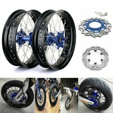 Für Yamaha Supermoto 17" Felgen Radsatz Scheibe YZ 250 F YZ 450 F 09 10 11 12 13