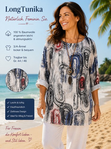 TUNIKA*LongBluse*Gr.44/46*WEIS