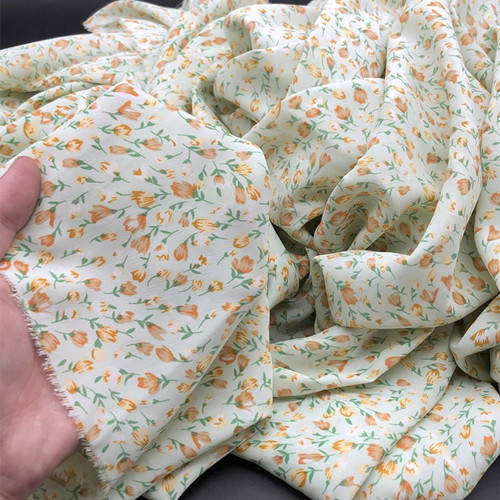 Tulpen chiffon blumenstoff - tulpen,