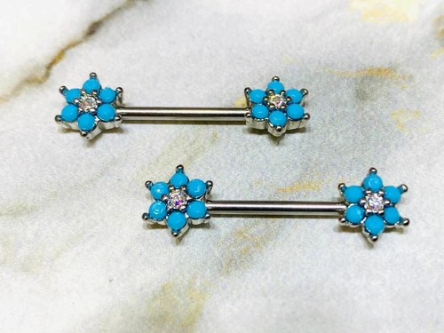 Türkis diamant 18 k - 14,