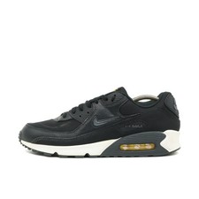 Nike Herren Air Max 90 Sportschuh Schwarz Leder, Mesh ämpfung Sneaker EU 45