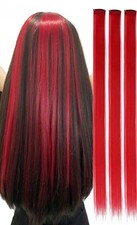 Haarverlängerung Haarsträhnen Clip in Extension Haarteil Kunsthaar 50cm Farbe