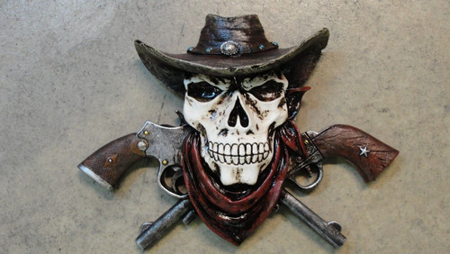 Totenkopf revolver figur - revolver,