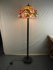 Stehlampe Messing Antik Tiffany Stil Lampe  Bruniert 16,25 kg Jugendstil Vor9