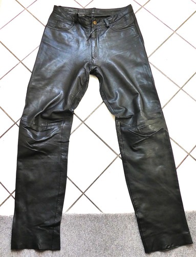 Schwarze lederjeans lederhose - ,