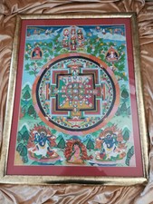Thangka, Tibet handbemalt