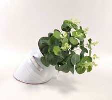 Pflanztopf weiß Milchkanne schräg Shabby Landhaus Nostalgie Deko Vintage