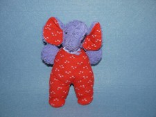 Sigikid Elefant Frottee rot lila Stofftier Kuscheltier Vintage