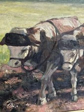 Antikes Ölgemälde ~ Kühe ~