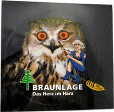 Souvenir-Aufkleber Braunlage Das Herz im Harz Brocken-Hexe Goslar Niedersachsen