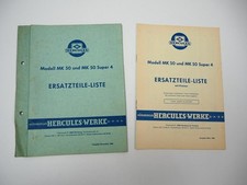 Hercules MK 50 Super 4 Motorrad Ersatzteilliste Preisliste Fahrgestell 1966