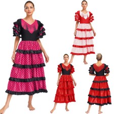 Damen Kleid Leistung Kostüm ChaCha Tanzbekleidung Salsa Zigeuner Prinzessin