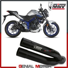 Auspuff exhaust MIVV Double Gun Schwarz Inox Schwarz kat YAMAHA MT-03 2016 2019