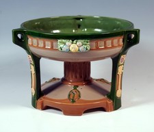 Jugendstil Aufsatz Schale Eichwald Bernd Bloch Wiener Keramik Wien Vienna um1905