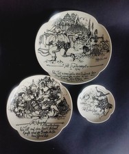 3 Wandteller Rosenthal Studio Linie Till Eulenspiegel Wiinblad 25/20/12 cm