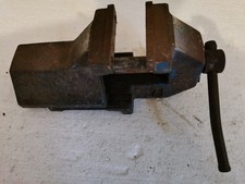  Kleiner Schraubstock 80 mm Backenbreite funktioniert DDR Griff Krumm S. FOTOS 