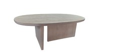 Couchtisch Kaffeetisch oval aus gebleichtem Mangoholz 40x110x60cm (UVP 299,-)