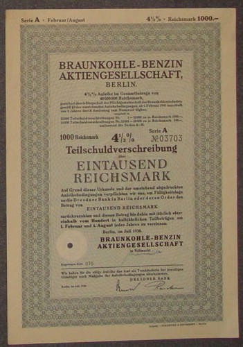 Braunkohle-Benzin