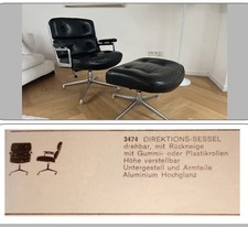 Eames Lobby Chair ES 104 Herman Miller mit Rückenneige + Fusshocker (Ottomane)