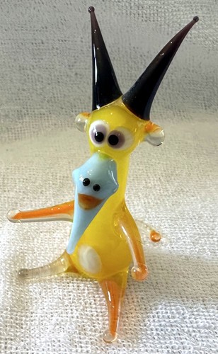 Vintage glasfigur steinbock - glasfigur,
