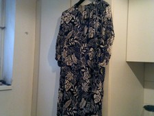 Damenkleid schwarz weiß Gr C&A Gr 42  3/4 Arm