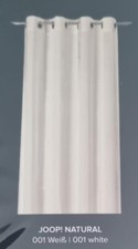 JOOP! NATURAL Gardinen FERTIGSCHAL MIT ÖSEN 001 Weiß Vorhang 140x250 cm