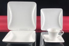 Tafelservice weiß 6 Personen Porzellan Essservice Geschirr 30 Teile Kombiservice