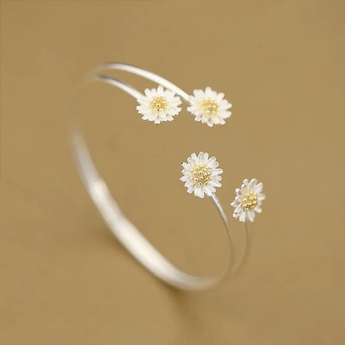 Armreif mit blumen - armreif,