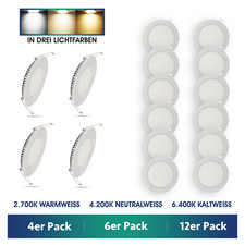 4 6 12 LED Einbaustrahler 3W