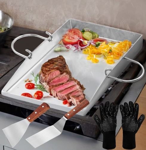 Edelstahl grillplatte set - edelstahl,