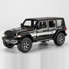 1:22 Jeep Wrangler Rubicon Automodell Druckguss Spielzeug Model Sammlung Schwarz