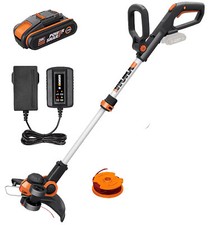 Worx Akku Rasentrimmer WG163E mit Schnellladegerät und 2Ah Akku