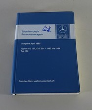 Tabellenbuch Mercedes Benz