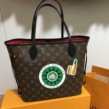 Echte Louis Vuitton Neverfull MM Beuteltasche Tasche My World Tour...
