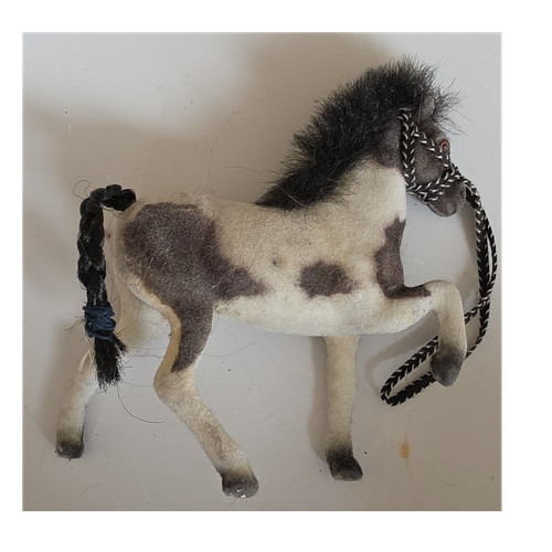 Stofftier pferd gefleckt mit - pferd,