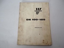 Welger DK 100 120 180 Dreiseitenkipper Ersatzteilliste Ersatzteilkatalog 1988