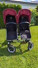 Bugaboo Donkey Duo Kinderwagen Zwillingskinderwagen Schwarz Rot