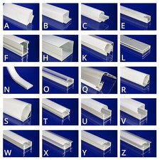 LED Profil für LED-Strips Indoor Outdoor 1m 2m Einbau Aufbau Eck Winkel Deko LLV