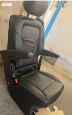 Mercedes Vito Viano 2 x Einzeln Sitze Schwarz Leder Schwarz