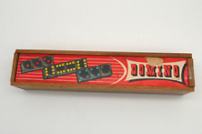 DOMINO Spiel Holz Dominosteine alt Holzspielzeug Steine