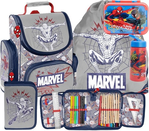 Spiderman schulranzen set 5in1 - schulranzen,