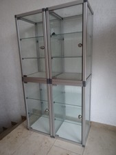 6 Glasvitrinen gebraucht, 2 Glasböden, Glastüre mit Schloss, H65cm, L/B 35cm