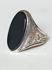 Ring Silber Onyx schwarz