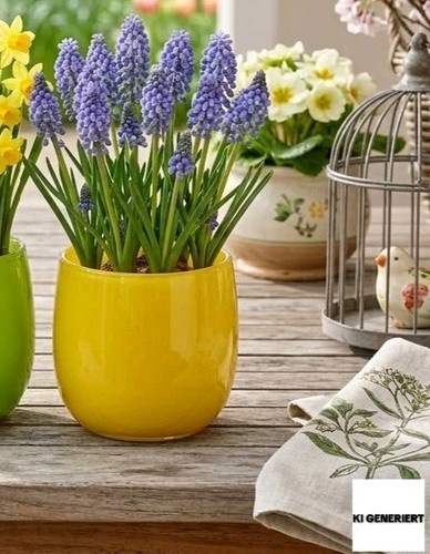 Kleiner blumentopf gelb glas - kleiner,