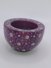 Teelichthalter Speckstein lila