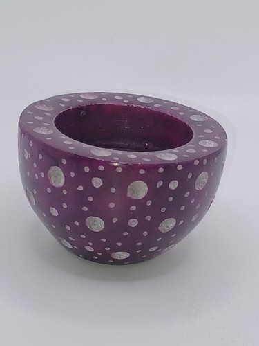 Teelichthalter speckstein lila - speckstein,