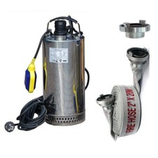 Profi Edelstahl Tauchpumpe Industriepumpe Schmutzwasserpumpe 1,1kW 235L/min 14m