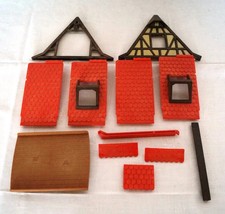 Playmobil 3443 alte Scheune Fachwerk und Dach Ersatzteile passend zur Ritterburg