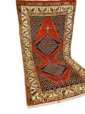 Perserteppich Orientteppich Handgeknüpfter Teppich Heris 190x100cm