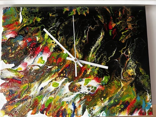 Acrylbild mit uhr - acrylbild,